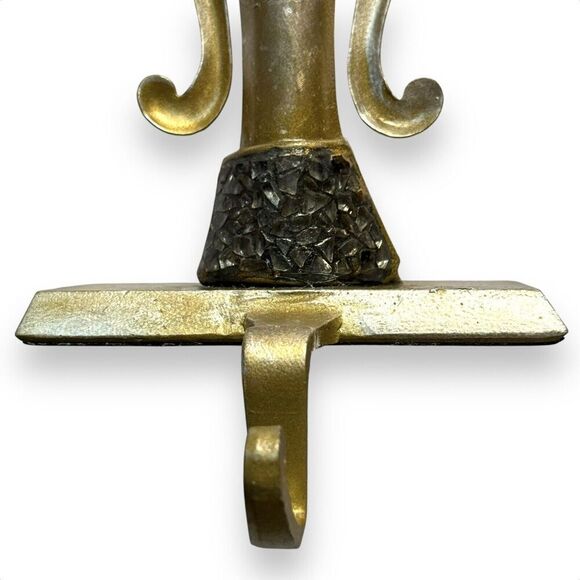 Pier 1 Imports Angel Christmas Stocking Hanger Holder Pair Iron Antique Pewter - Picture 7 of 16